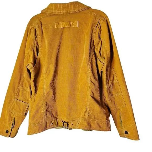 Eddie Bauer vtg mustard yellow corduroy jacket. Y2K. Size XL. - Picture 2 of 4